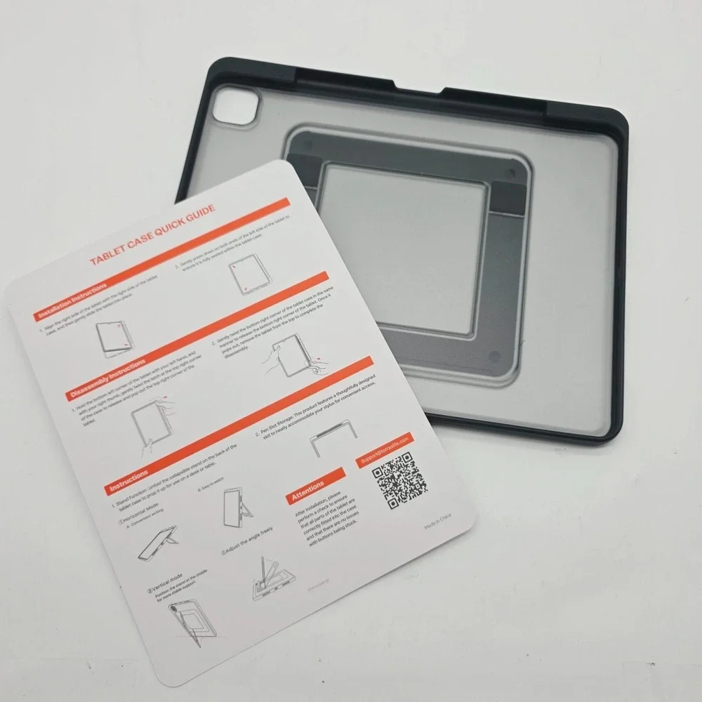 TORRAS Ostand K1 Guardian iPad Pro 12.9 Case M1 M2 Adjustable Stand Black